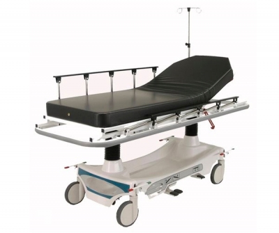 Intensive care stretcher trolley / transport / hydraulic / 2-section