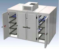 Mortuary stretcher refrigerated mortuary cabinet / front-loading / multiple-body