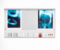 White light X-ray film viewer / 3-section / with switch