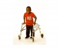 4-caster rollator / height-adjustable / folding / pediatric